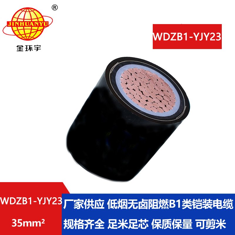 金环宇电线电缆 低烟无卤铠装电缆WDZB1-YJY23-35平方 b1类阻燃电缆 